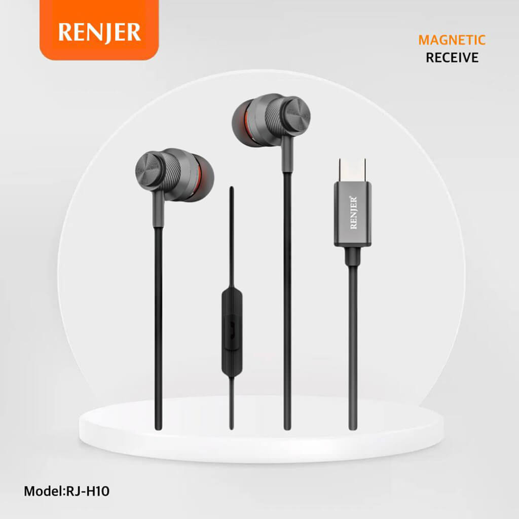 هندزفری با سیم برند رنجر مدل RJ-H10 جک تایپ سی